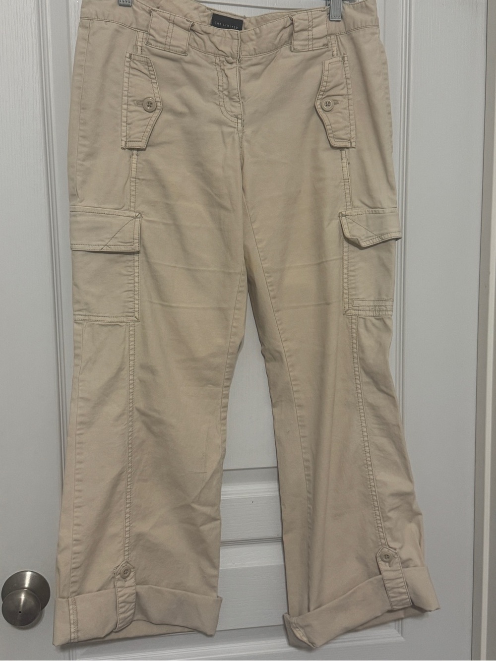 VTG Y2K The Limited Drew Fit Convertible Cargo Pants Beige Tan Size 8 EUC